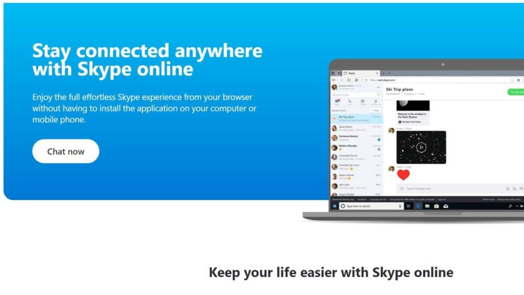 استفاده از اسکایپ در کروم بوک